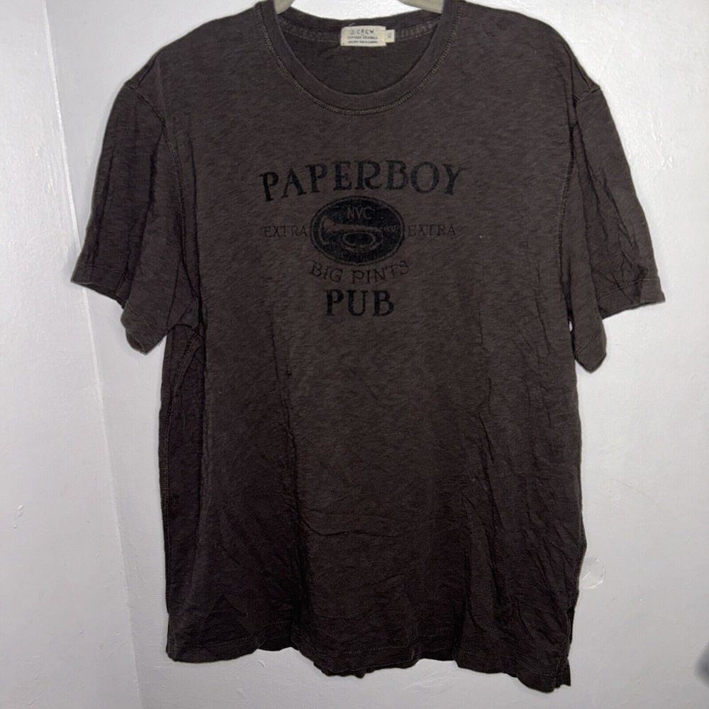 J Crew Vintage graphics Mens Brown T-shirt Size XL